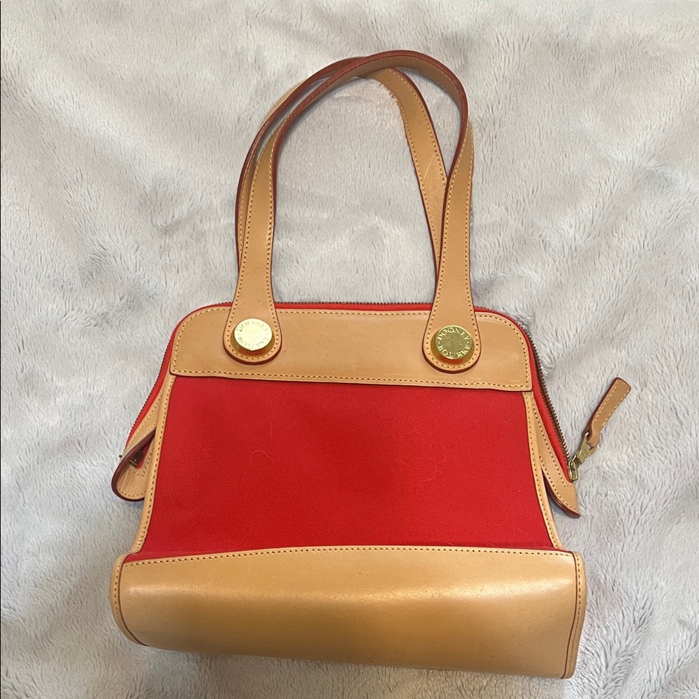 Dooney & Bourke Red and Tan Shoulder Bag